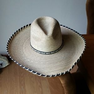Palm Gaucho Hat EUC 6 3/4" 54 BY Corral West Ranchwear Like New!